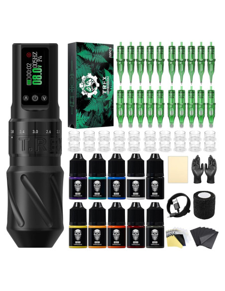 Kit de Tatuaje Inalámbrico U-REX para Principiantes Kit de Tatuaje Inalámbrico U-REX para Principiantes