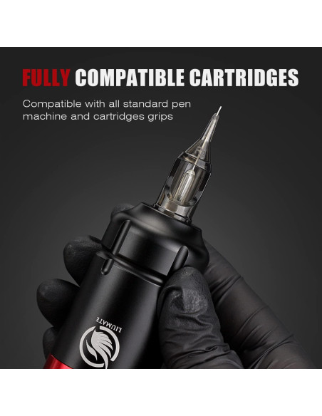 Kit de Tatuaje LIUMATE Pluma con 20 Agujas y 6 Tintas Kit de Tatuaje LIUMATE Pluma con 20 Agujas y 6 Tintas