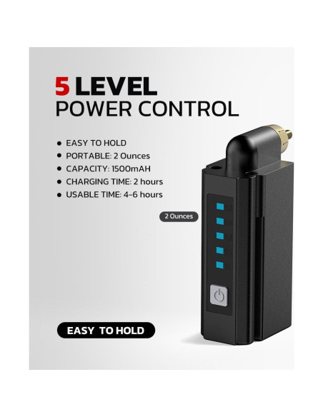 Kit de Tatuaje Inalámbrico Solong 1500mAH con Estuche Kit de Tatuaje Inalámbrico Solong 1500mAH con Estuche