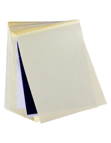 Papel de Transferencia para Tatuajes Cridoz 100 Hojas Azul Papel de Transferencia para Tatuajes Cridoz 100 Hojas Azul