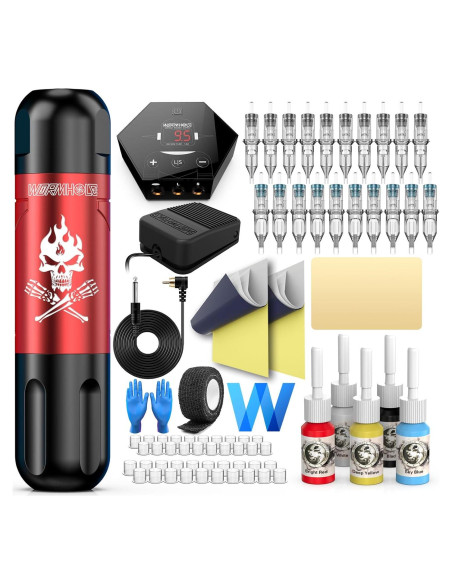 Kit de Tatuaje Wormhole con Pistola y Fuente de Poder Kit de Tatuaje Wormhole con Pistola y Fuente de Poder