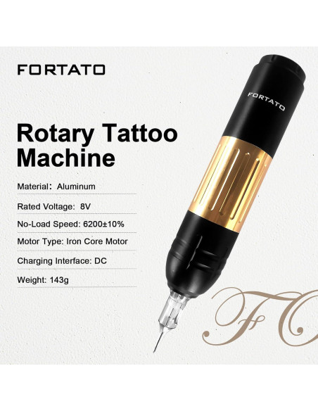 Máquina de Tatuaje FORTATO Profesional 3.5mm 6200RPM Bajo Ruido Máquina de Tatuaje FORTATO Profesional 3.5mm 6200RPM Bajo Ruido