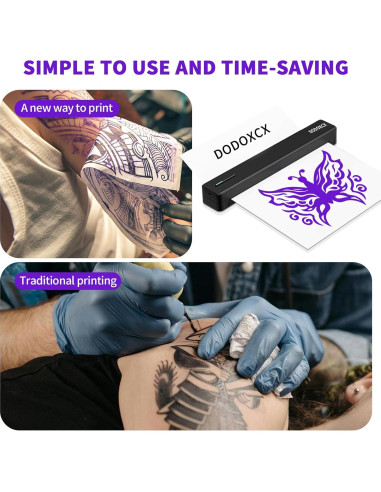 Impresora de Tatuajes DODOXCX C80 Inalámbrica Bluetooth