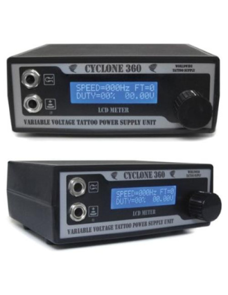 Unidad de Poder Digital Cyclone 360 para Tatuajes 20V Unidad de Poder Digital Cyclone 360 para Tatuajes 20V