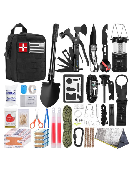 Kit de Primeros Auxilios 171PCS Abpir con Supervivencia y Carpa Kit de Primeros Auxilios 171PCS Abpir con Supervivencia y Carpa