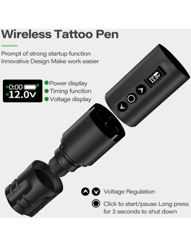Kit de Tatuaje OZER Pluma Inalámbrica 53 Piezas Accesorios