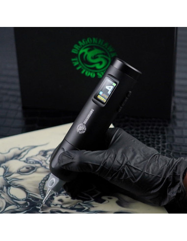 Kit de Tatuaje Dragonhawk X7 Inalámbrico 2 Baterías 1800mAh
