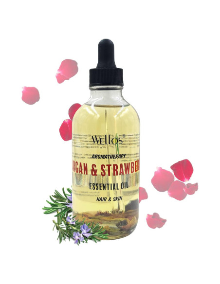 Aceite Esencial de Argán y Fresa Wellos 120ml - Aromaterapia Aceite Esencial de Argán y Fresa Wellos 120ml - Aromaterapia