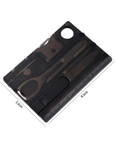 Tarjeta Multifuncional 12 en 1 Galepromot EDC Negra