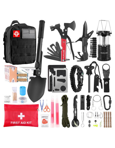 Kit de Supervivencia y Primeros Auxilios 160 Pcs Kleclcw