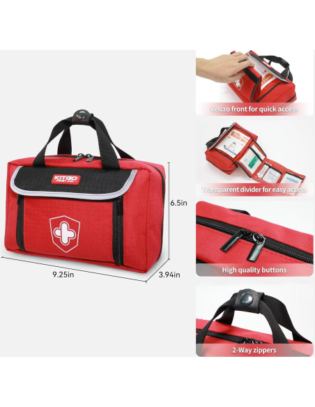 Kit de Primeros Auxilios Kitgo 218 Piezas para Coche Kit de Primeros Auxilios Kitgo 218 Piezas para Coche