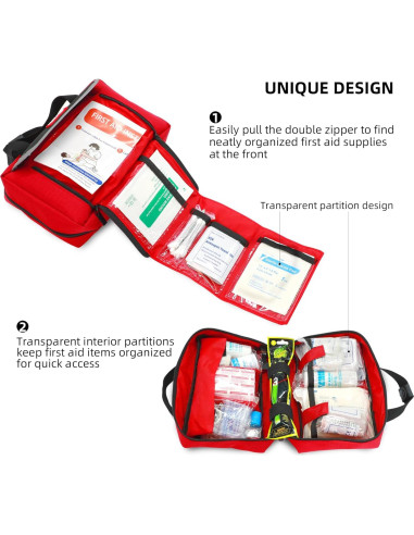 Kit de Primeros Auxilios Kitgo 218 Piezas para Coche
