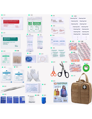 Kit de Primeros Auxilios Carlebben Molle 180 Piezas Beige