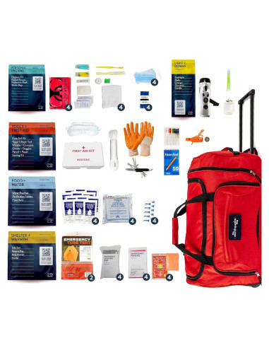 Kit de Emergencia Completo Redfora para 4 Personas