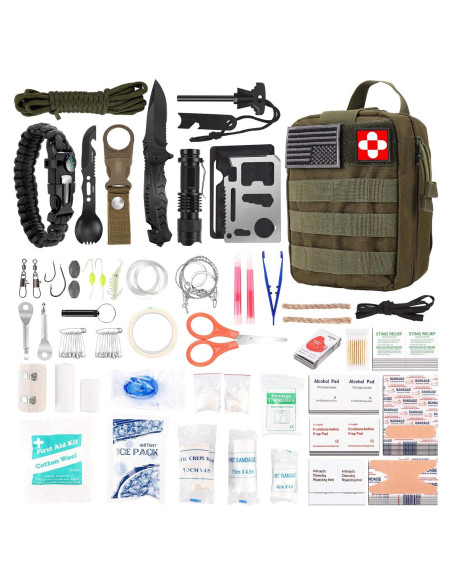 Kit de Primeros Auxilios 216 Piezas Verifygear Verde Kit de Primeros Auxilios 216 Piezas Verifygear Verde