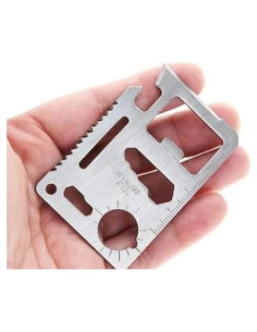 Tarjeta Multi-Herramienta 11-en-1 Genérico Acero Inoxidable