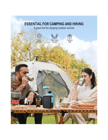 Purificador de Agua Solar BK-3000 3 en 1 para Camping
