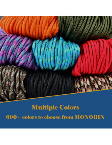 Cuerda Paracord MONOBIN 30m 4mm 7 Hilos para Manualidades