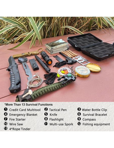 Kit de Supervivencia 37 en 1 LAFENLIN Herramientas Camping Kit de Supervivencia 37 en 1 LAFENLIN Herramientas Camping