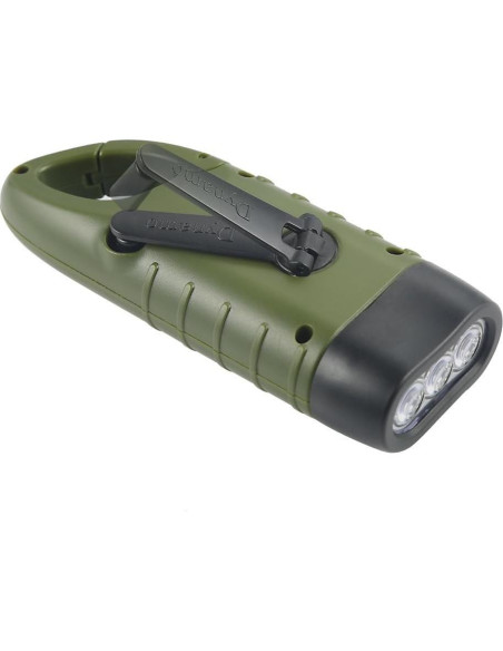 Linterna Solar Manivela Simpeak S19 Verde Militar LED Linterna Solar Manivela Simpeak S19 Verde Militar LED