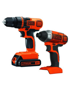 Taladro Inalámbrico BLACK+DECKER 20V MAX + Destornillador
