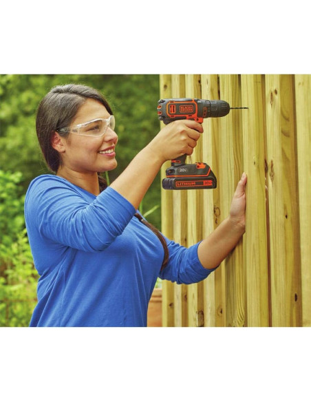 Taladro Inalámbrico BLACK+DECKER 20V MAX con Batería Taladro Inalámbrico BLACK+DECKER 20V MAX con Batería