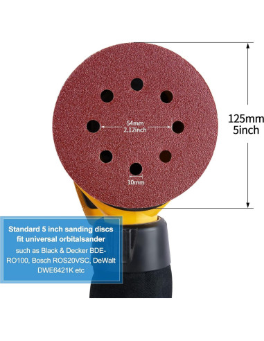 Discos de Lijado 12.7 cm MIDO Professional 72 Piezas Variadas