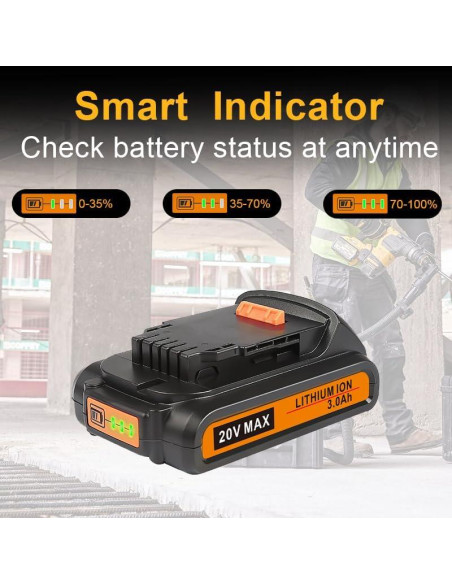 Batería 20V 3.0Ah ORHFS para Black and Decker LB20 LBX20 Batería 20V 3.0Ah ORHFS para Black and Decker LB20 LBX20