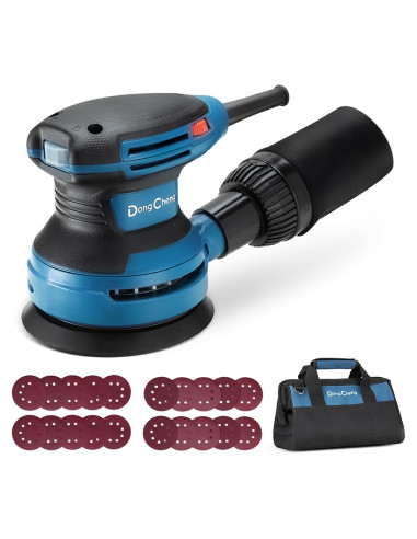 Lijadora Orbital Aleatoria Dong Cheng 380W 5" con Bolsa de Polvo