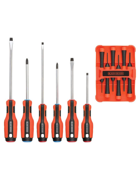 Juego de Destornilladores BLACK+DECKER 12 Piezas Magnéticos Juego de Destornilladores BLACK+DECKER 12 Piezas Magnéticos