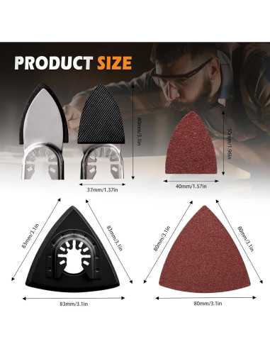 Kit de Lijado 104 Piezas Towbluii para Multitool