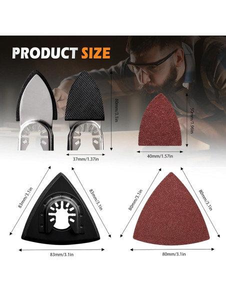 Kit de Lijado 104 Piezas Towbluii para Multitool Kit de Lijado 104 Piezas Towbluii para Multitool