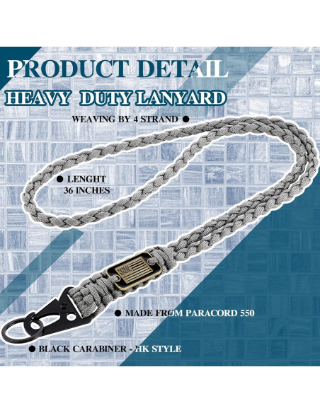 Collar Lanyard Paracord Frienda 2 Piezas 56 cm Gris Collar Lanyard Paracord Frienda 2 Piezas 56 cm Gris