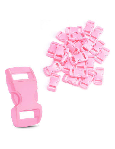 25 Hebillas de Paracord CooBigo Rosa Bebé 0.95 cm