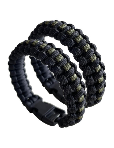 2 Pulseras de Paracord Verde Ejército CIBBALIY 21,59 cm 2 Pulseras de Paracord Verde Ejército CIBBALIY 21,59 cm