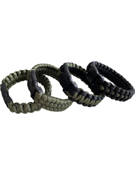 2 Pulseras de Paracord Verde Ejército CIBBALIY 21,59 cm 2 Pulseras de Paracord Verde Ejército CIBBALIY 21,59 cm