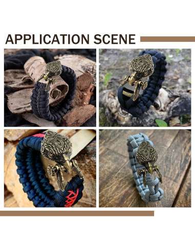 Hebillas de Paracord de Latón Estilo 4 Accesorios DIY