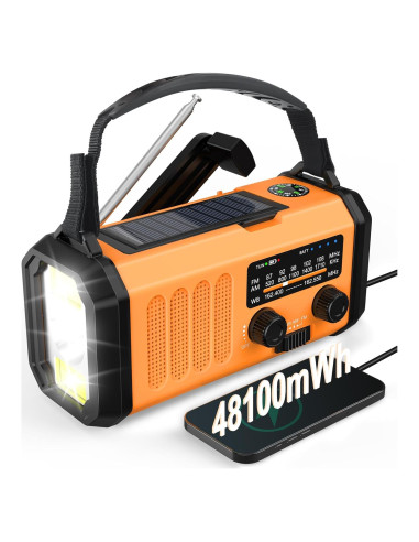 Radio Meteorológica de Emergencia Gustermmy 13000mAh Solar