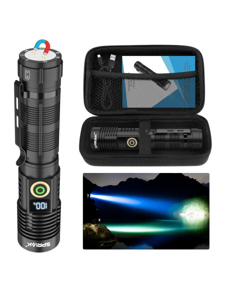 Linterna Recargable Spriak K2301 12000LM Impermeable Linterna Recargable Spriak K2301 12000LM Impermeable