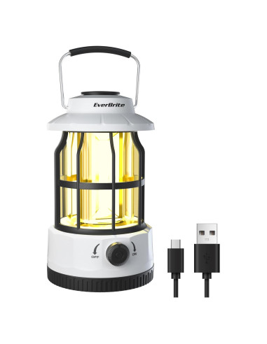 Linterna de Camping LED EverBrite, Recargable USB C, 250 Lúmenes