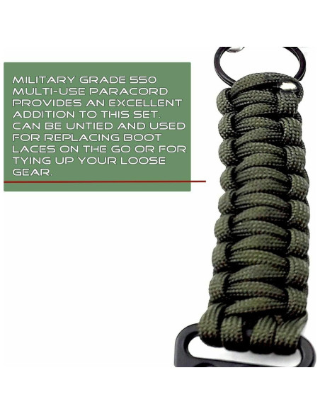 Encendedor de Fuego AYIN Táctico Ferrocerio 0.95 cm Paracord Encendedor de Fuego AYIN Táctico Ferrocerio 0.95 cm Paracord