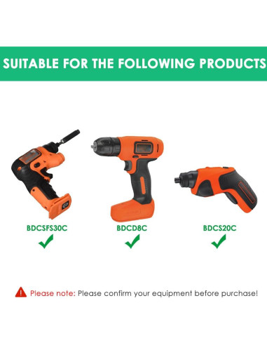 Cargador USB Mrgru 90627870-01 para Taladro Black and Decker