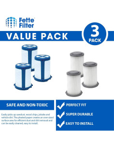 Filtros de Vacío Fette para Aspiradoras Black + Decker HCUA525 2