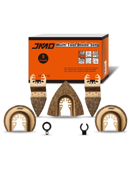 Juego de 5 Hojas de Sierra Oscilante JMD para Corte de Azulejos Juego de 5 Hojas de Sierra Oscilante JMD para Corte de Azulejos