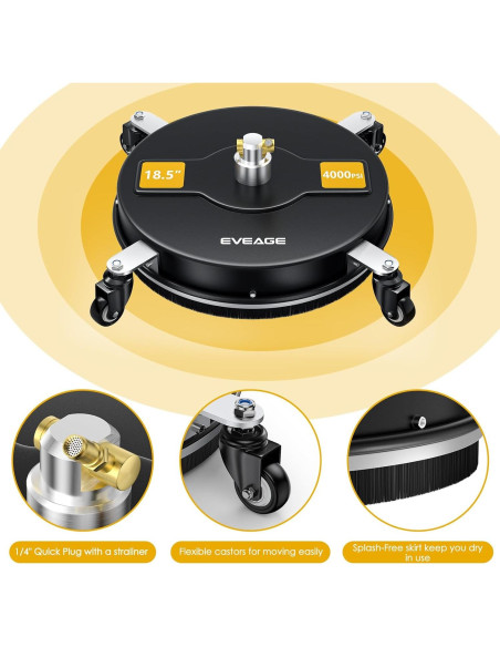 Limpiador de Superficies EVEAGE 46.99 cm 4000 PSI Accesorios Limpiador de Superficies EVEAGE 46.99 cm 4000 PSI Accesorios
