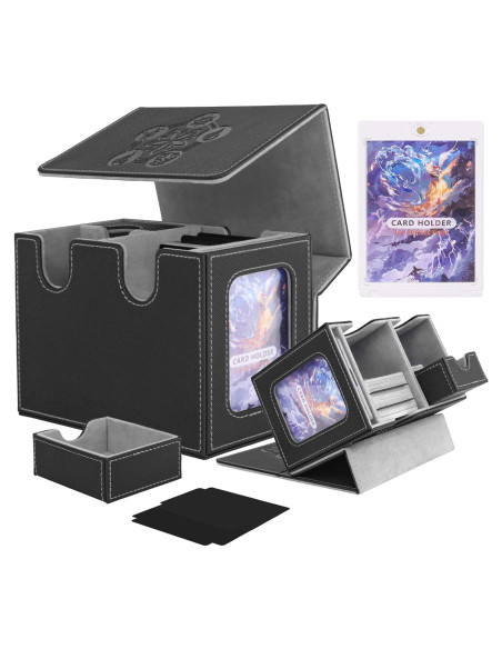 Caja de Deck MTG YAXAZA para 200+ Cartas Dobladas - Gris Caja de Deck MTG YAXAZA para 200+ Cartas Dobladas - Gris