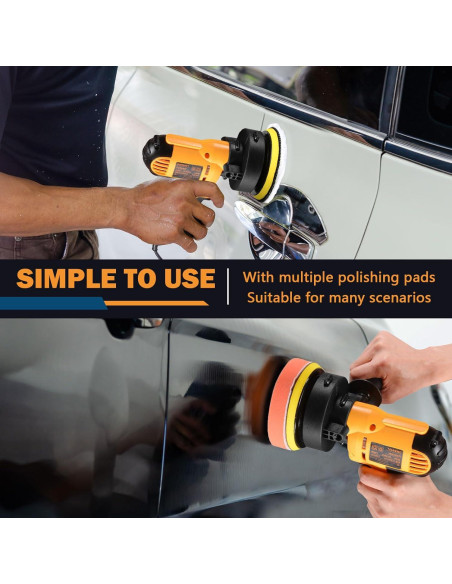 Pulidor Orbital CJC 600W con Velocidad Variable para Coche y Muebles Pulidor Orbital CJC 600W con Velocidad Variable para Coche y Muebles