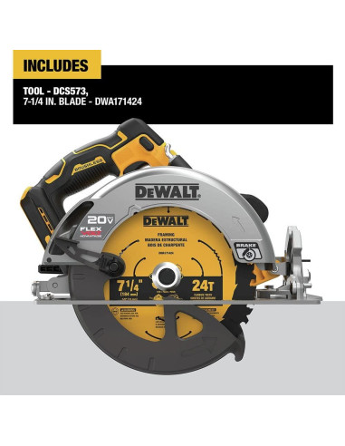 Sierra Circular Inalámbrica DEWALT DCS573B 20V 7-1/4" 5500 RPM