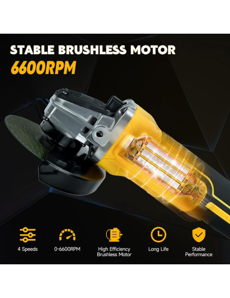 Amoladora Angular Inalámbrica HLiePiHa 20V 6600RPM 125mm Amoladora Angular Inalámbrica HLiePiHa 20V 6600RPM 125mm