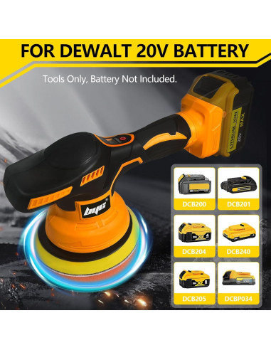 Pulidora Inalámbrica Dewalt 20V 6" 8 Velocidades Portátil